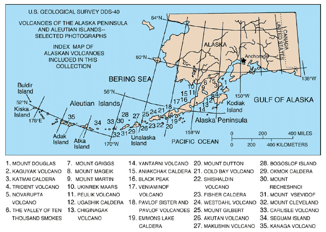 index map, Alaska Peninsula and Aleutian Islands