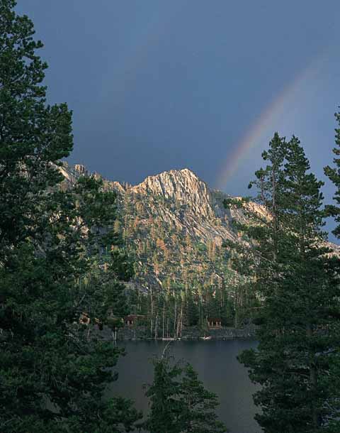Covor photo of Echo Lake with double rainbow