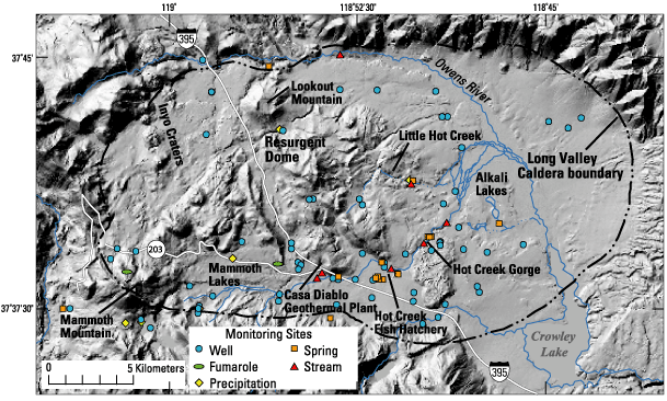 Long Valley caldera ground water monitoring network