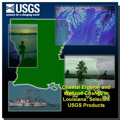Group of pictures showing wetlands in Louisiana
