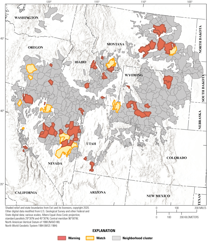 8. Watches and warnings of greater sage-grouse population decline at the neighborhood
                     scale within the United States during 2023.