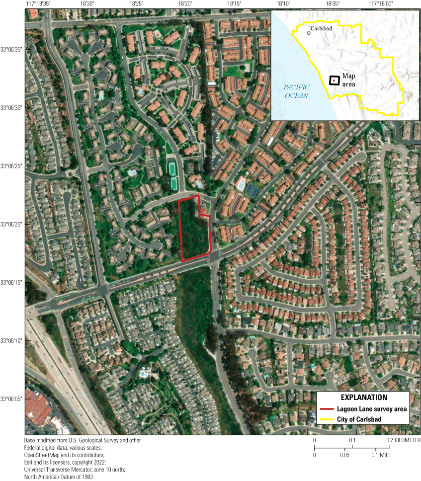 5. The location of the Southwestern Willow flycatcher survey area at Lagoon Lane within
the City of Carlsbad Preserve.