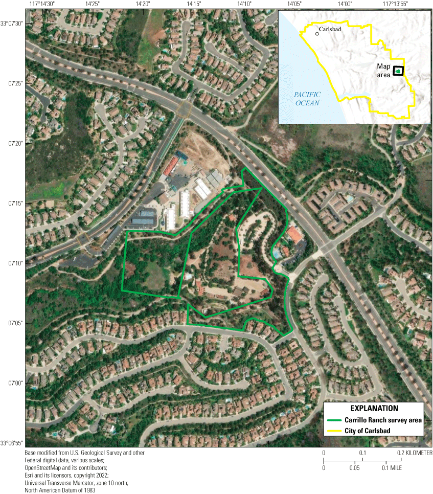 6. The location of the Southwestern Willow flycatcher survey area at Carrillo Ranch
within the City of Carlsbad Preserve.