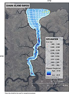Thumbnail image showing downloadable shapefile of grid error for Shark Island Bayou