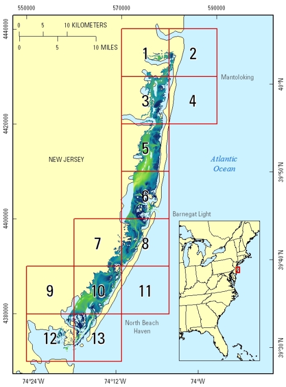 UTM Map of Barnegat Bay