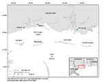 Thumbnail image showing downloadable core data around the Mississippi barrier islands