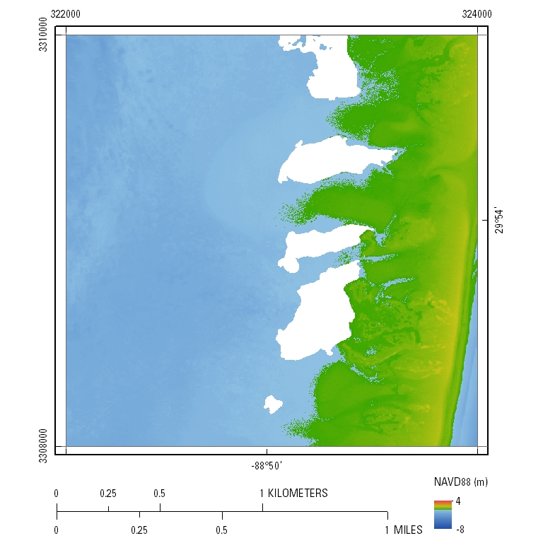 Chandeleur Islands Coastal Topography