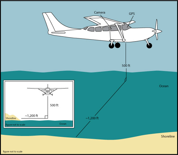 Figure 2. Acquisition geometry for 2009 Baseline aerial survey