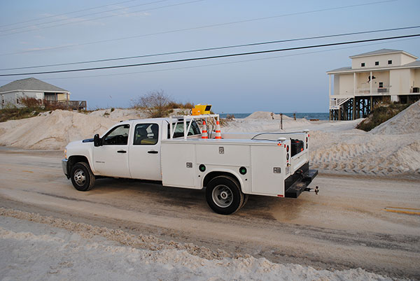 U.S. Geological Survey Lower Mississippi-Gulf Water Science Center T-lidar survey vehicle used at Fire Island, New York, to collect beach elevation data. 