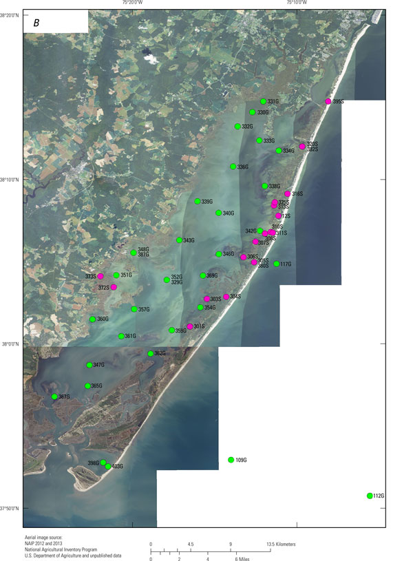 Fall marsh surface and estuarine and offshore grab