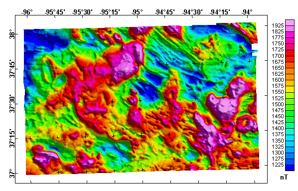 Joplin, Kansas, Survey KS08 Aeromagnetic Map