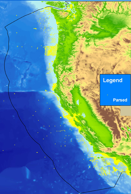 Image map showing extent of data layer coverage