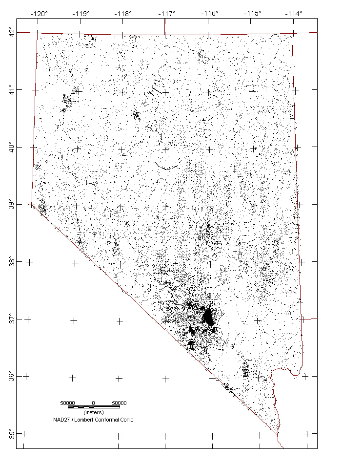 Nevada Gravity Station Locations