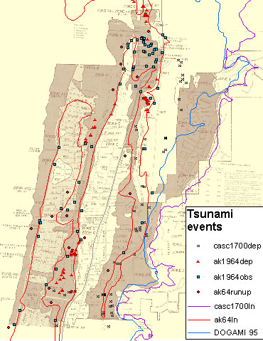 historic tsunami events and FEMA flood maps