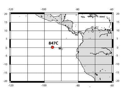 Location of Ocean Drilling Program Site 847.