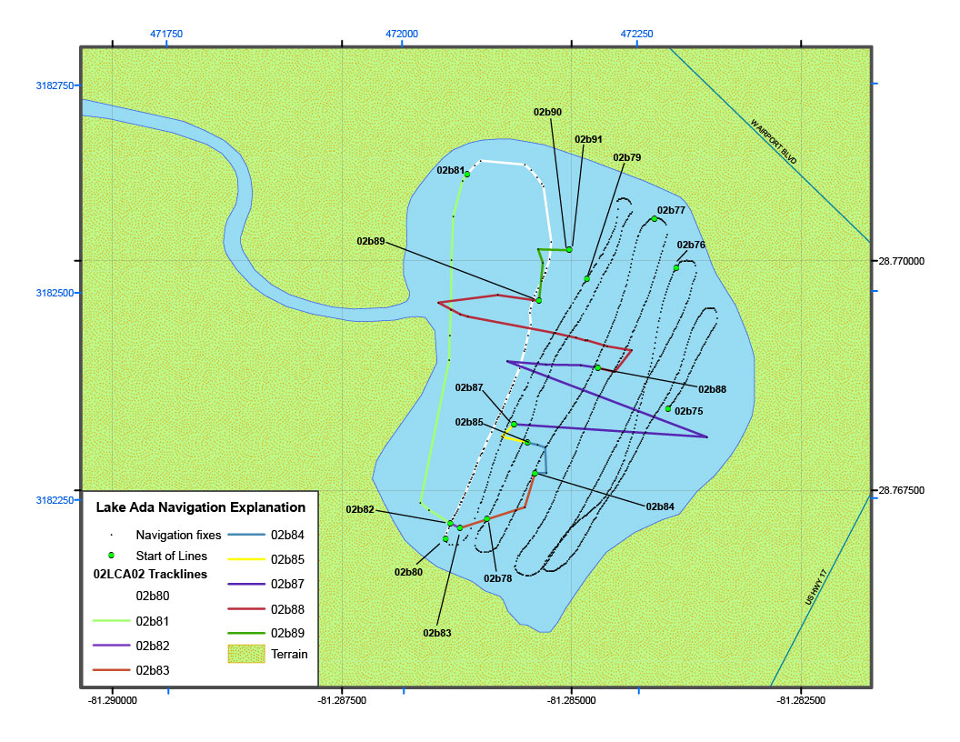 Lake Ada Navigation Map