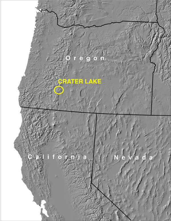 Figure 1.Crater Lake location map