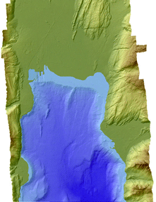 Color shaded relief image of combined DEM.