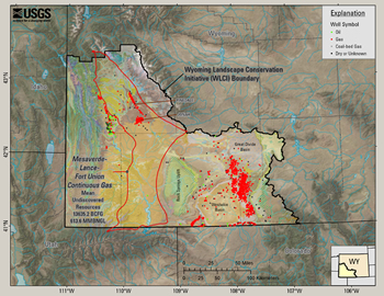 Mesaverde Group wells at the time of the assessment (through 2001)