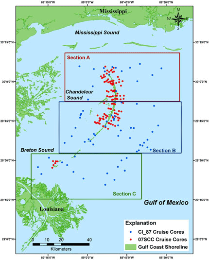 Chandeleur Island Study Area Map