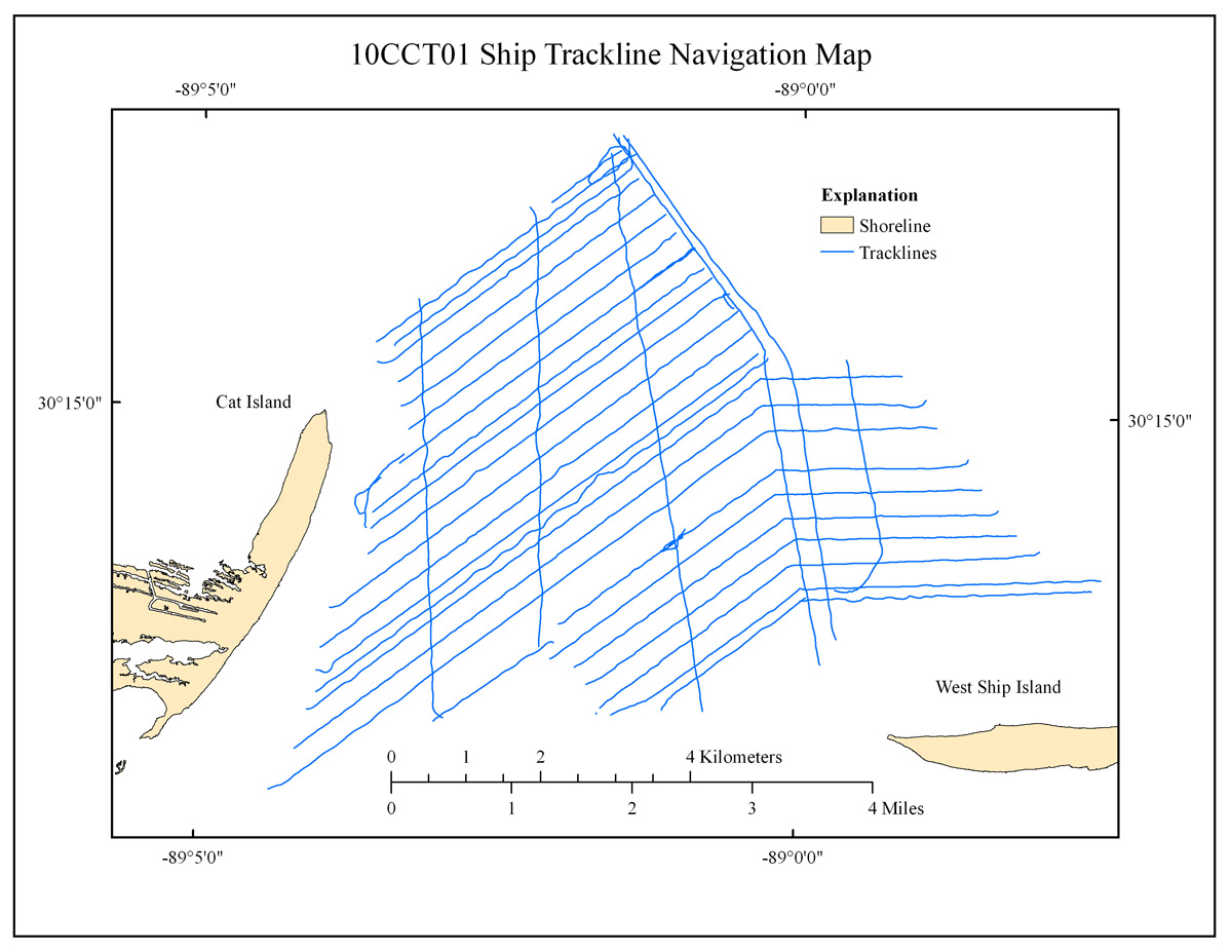 Ship Navigation Trackline Map