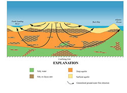 Conceptual sketch of the Virginia Beach shallow aquifer system