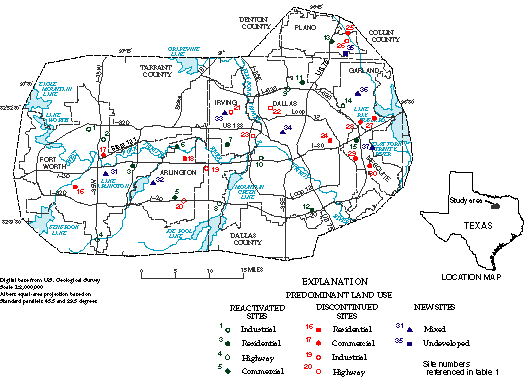 Figure 1. Map showing location of study area and stormwater monitoring sites.