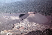 aerial photograph of cinder cone