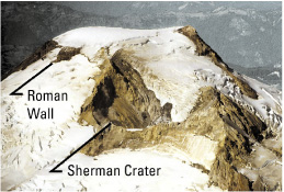 Roman Wall and Sherman Crater