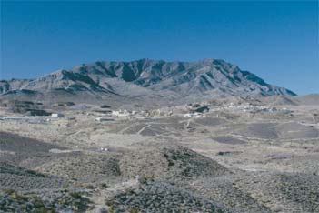 photograph showing the Mountain Pass rare earth element mine