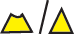 yellow traingles for mountainvolcanoe icon