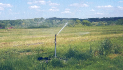 Figure 1. View of spray head at the New Garden Township site, Chester County, Pennsylvania.