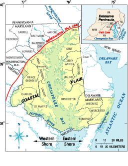 Location of the Maryland Coastal Plain. (Click to view larger image)