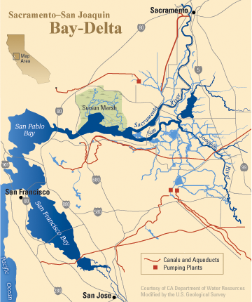 Map of California's Bay-Delta