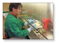 Photograph of scientist in lab