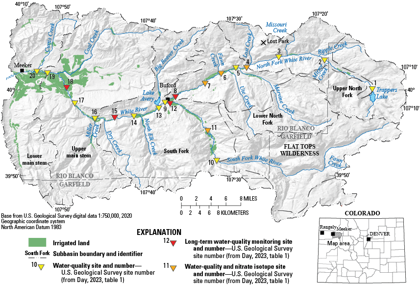 Location of the upper White River Basin, Colorado.