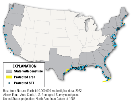 Most SETs are concentrated in along the United States’ Gulf Coast.