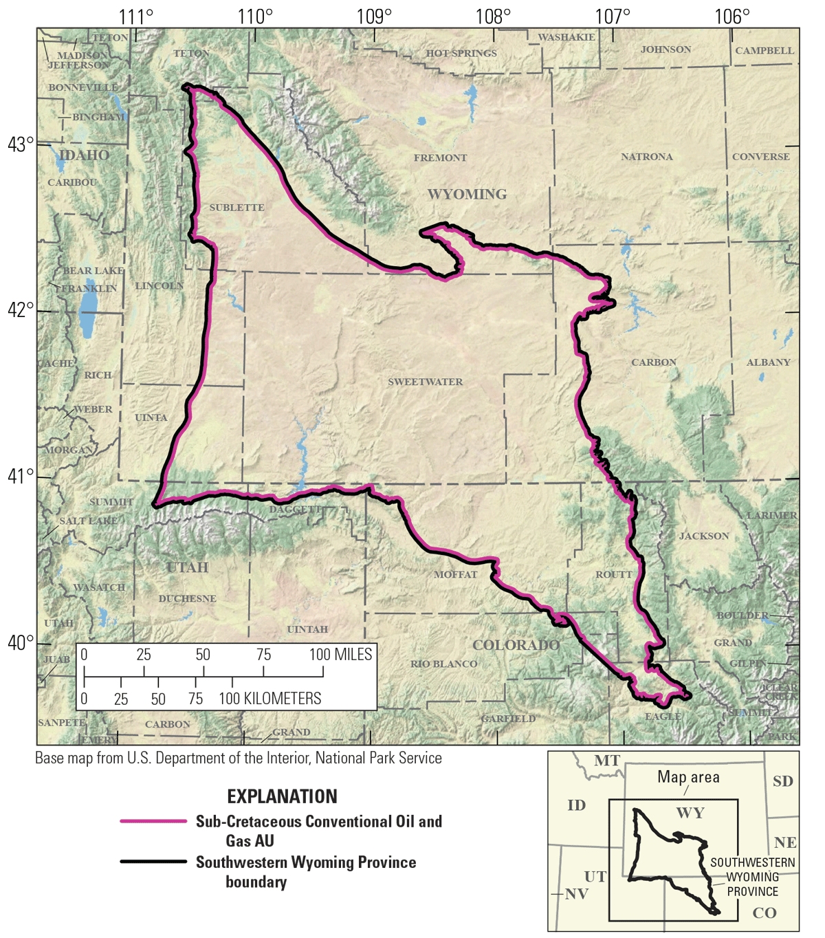 One assessment unit spans the Southwestern Wyoming Province.