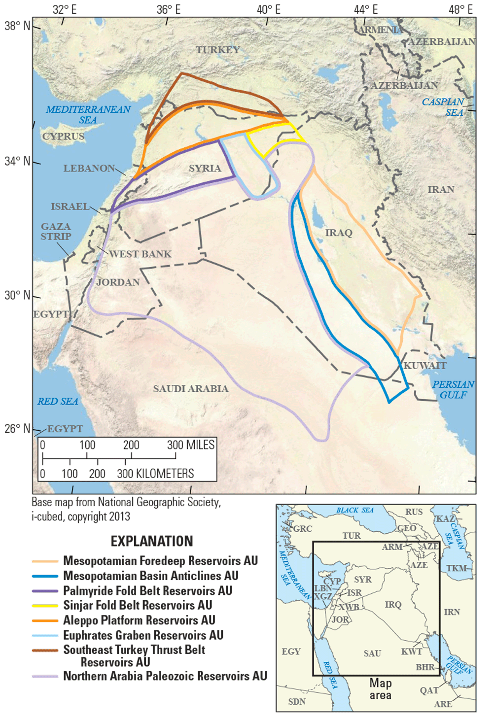 Eight conventional assessment units span the northern Arabian Peninsula.