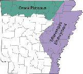 Map of the NAWQA study units in Arkansas.