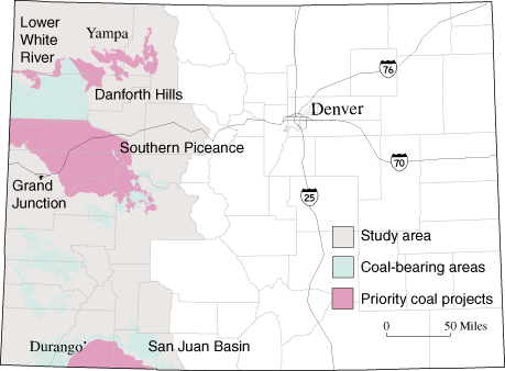 Map of coal analysis.
