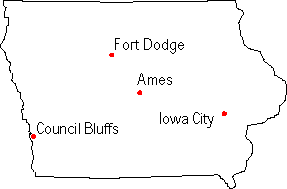 Iowa image map