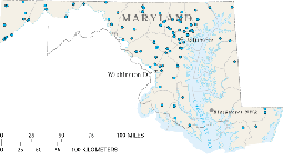 Locations of USGS stream-gaging stations in Maryland.