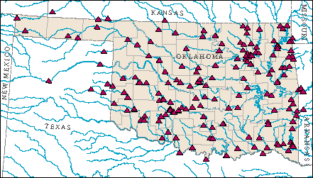 Map showing streamflow monitoring sites.
