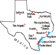Texas location map