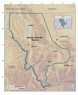 Figure 1.  Montana Thrust Belt Province of northwestern Montana