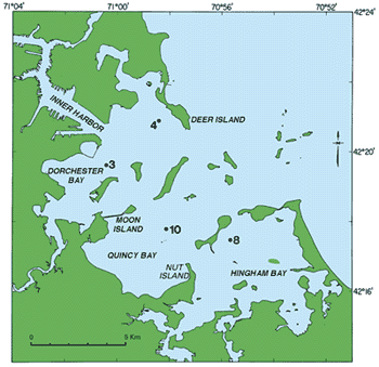 map of boston harbor Figure 1 Metal Concentrations In Sediments Of Boston Harbor And map of boston harbor