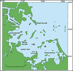 Location map, Boston Harbor