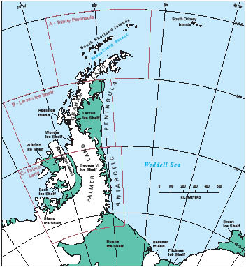 antarctic peninsula map