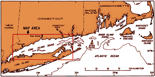 Location of the Long Island Sound estuary.